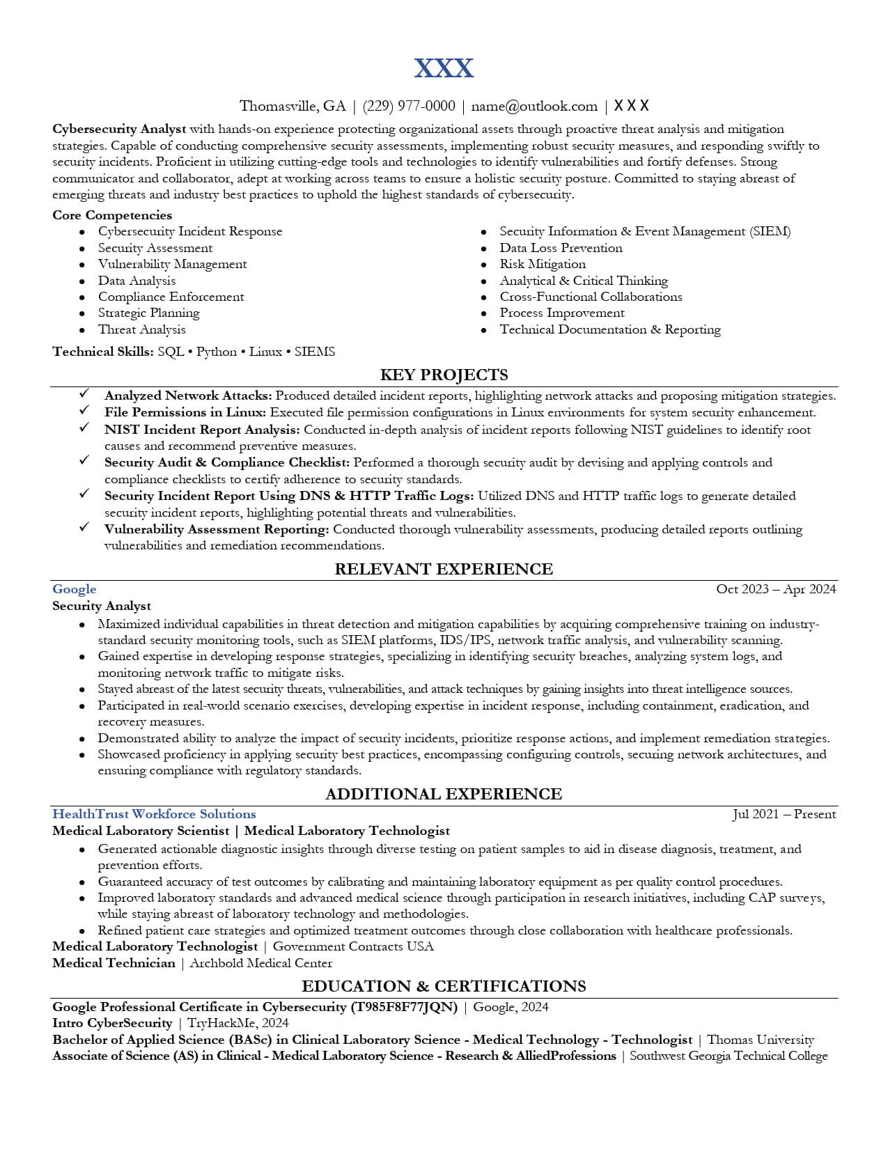 Director of Business Development Resume Template