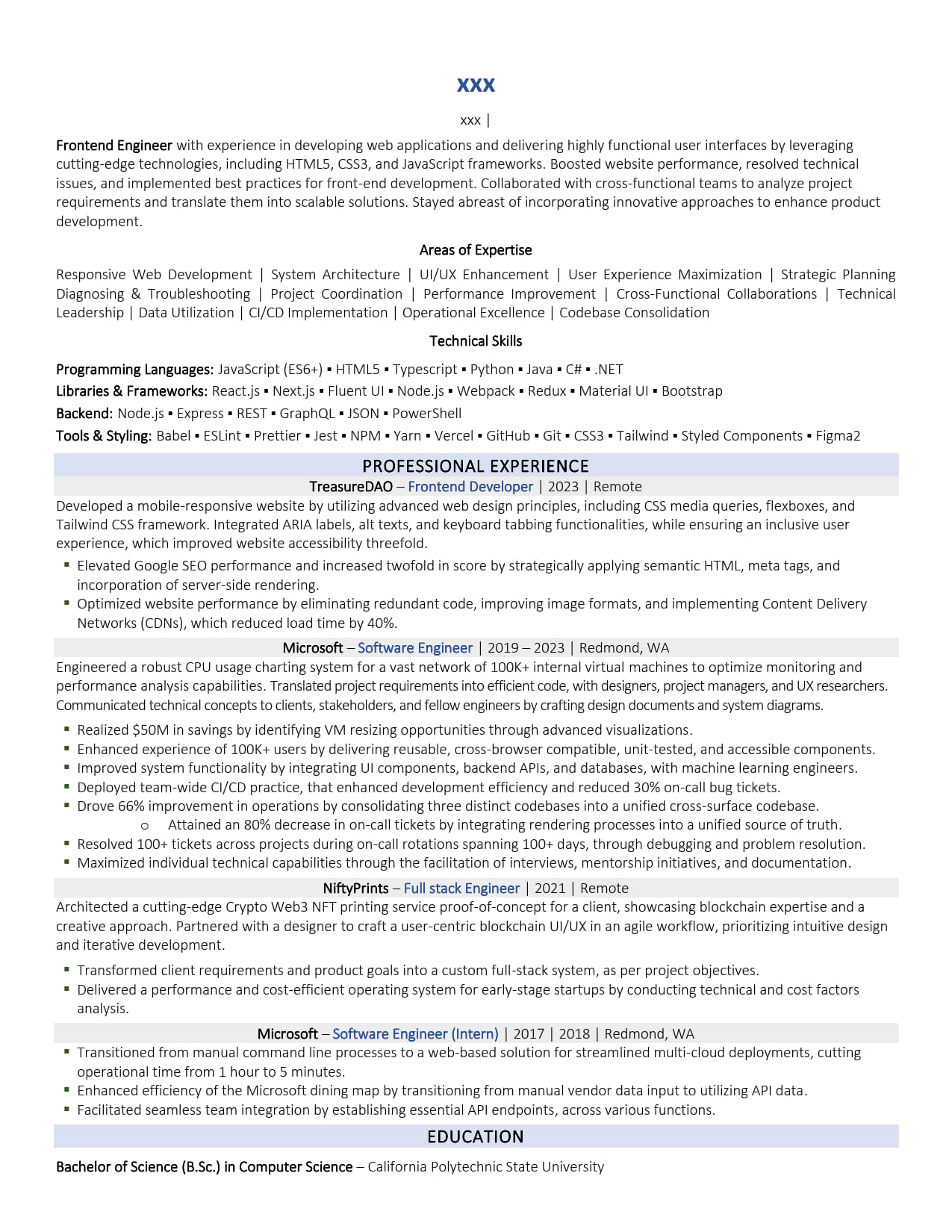 Director of Business Development Resume Template