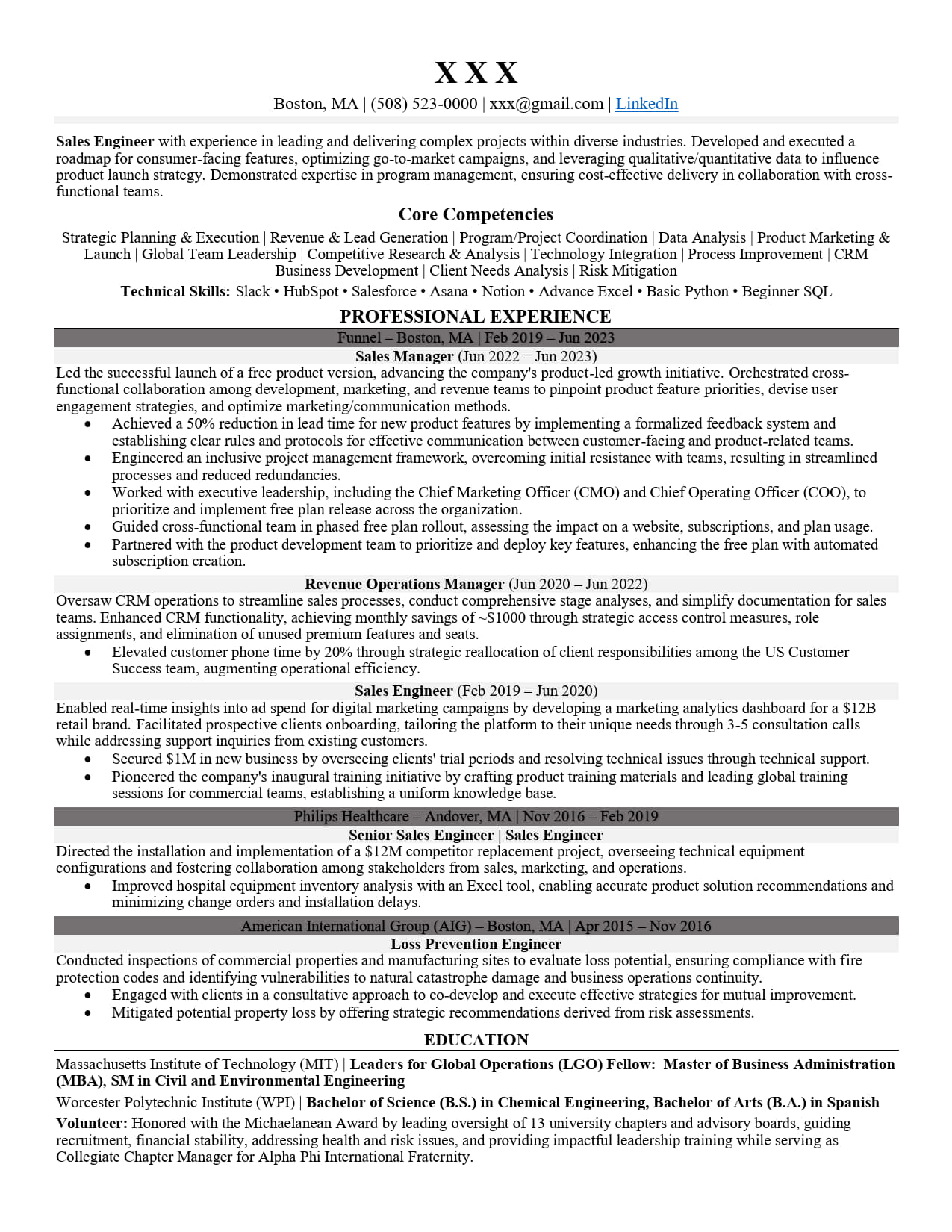 Director of Business Development Resume Template