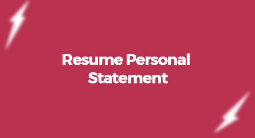 resume personal statement